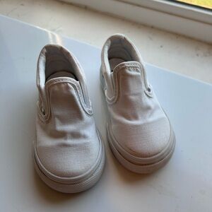 Classic White Kids Slip-On Shoes
